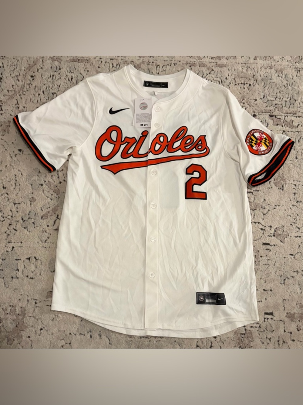 Nike Baltimore Orioles Gunnar Henderson #2 White MLB Limited Jersey Men’s Sz: L